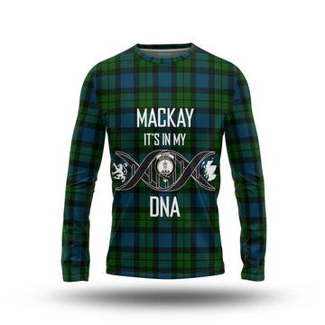 MacKay (McKay) Tartan Long Sleeve T-Shirt with Family Crest DNA In Me Style