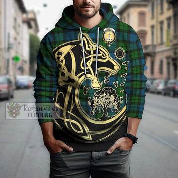 MacKay (McKay) Tartan Hoodie with Family Crest Celtic Wolf Style