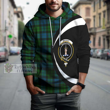 MacKay (McKay) Tartan Hoodie with Family Crest Circle Style