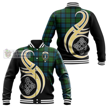 MacKay (McKay) Tartan Baseball Jacket with Family Crest and Celtic Symbol Style