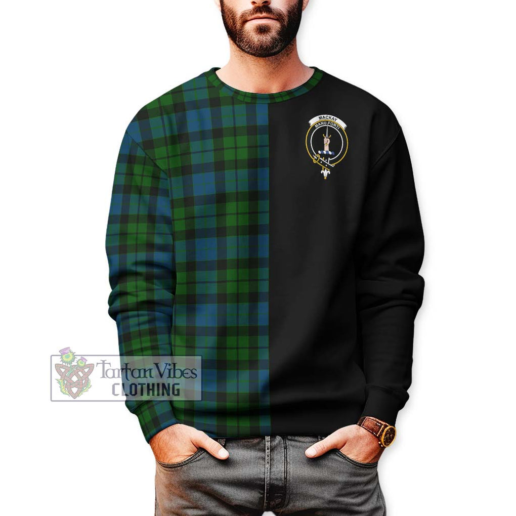 MacKay (McKay) Tartan Sweatshirt with Family Crest and Half Of Me Style Unisex - Tartanvibesclothing Shop