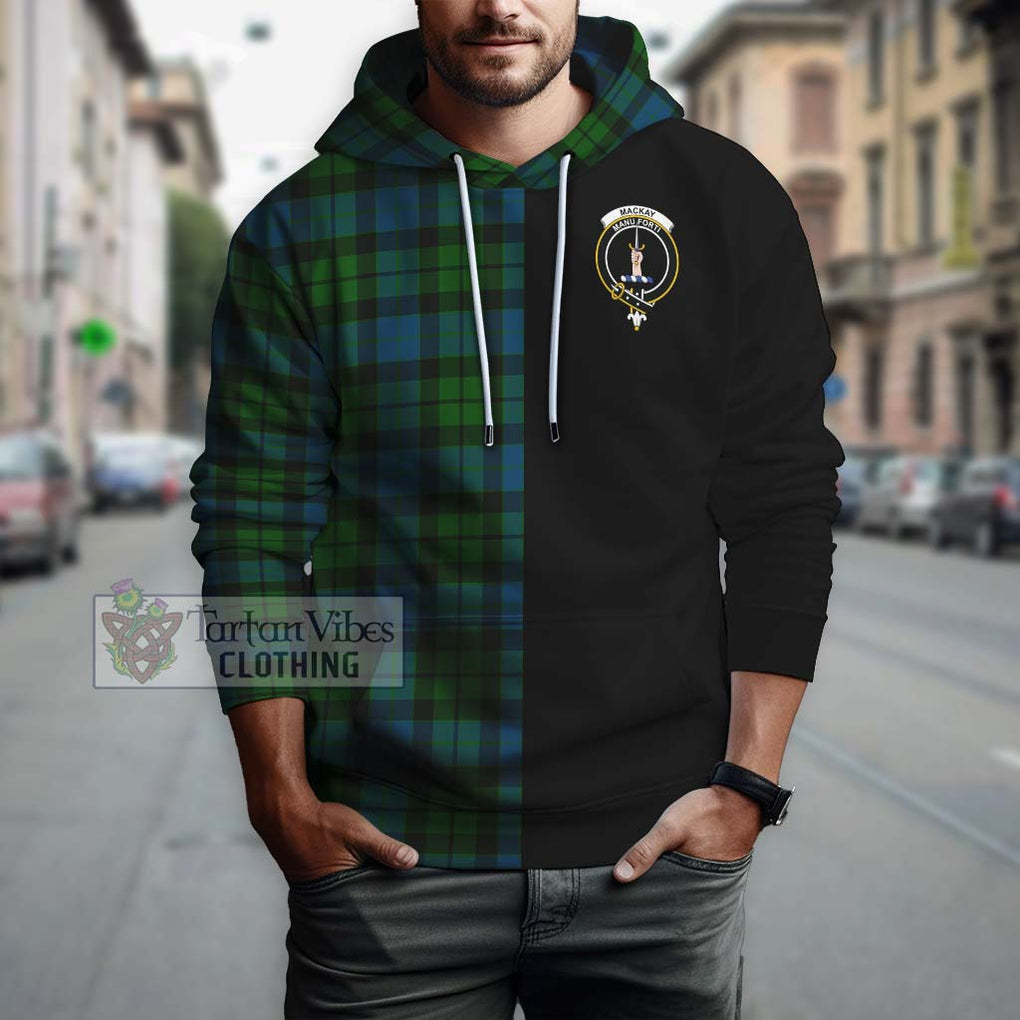 MacKay (McKay) Tartan Hoodie with Family Crest and Half Of Me Style Zip Hoodie - Tartanvibesclothing Shop