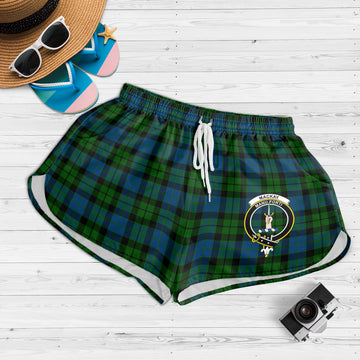 MacKay (McKay) Tartan Womens Shorts with Family Crest