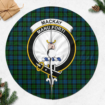 MacKay (McKay) Tartan Christmas Tree Skirt with Family Crest