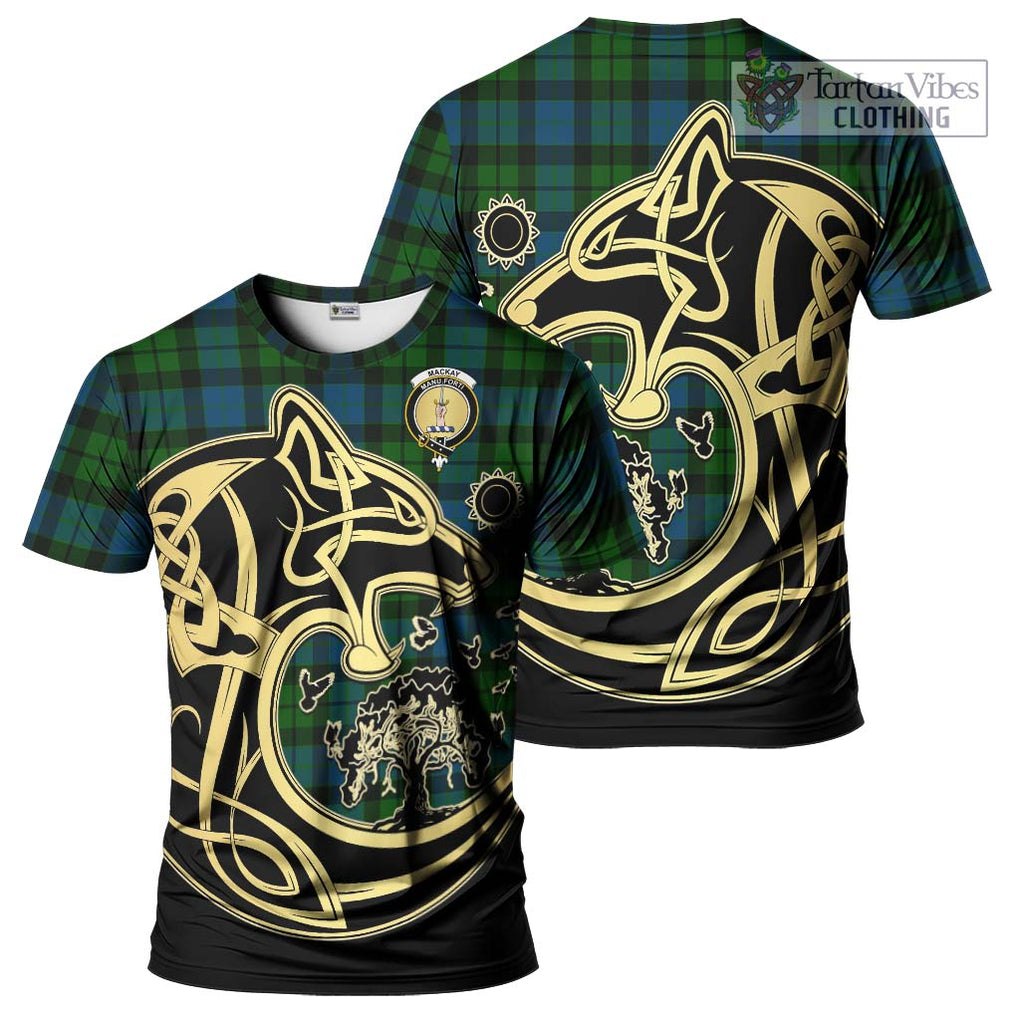 MacKay (McKay) Tartan T-Shirt with Family Crest Celtic Wolf Style Kid's Shirt - Tartan Vibes Clothing