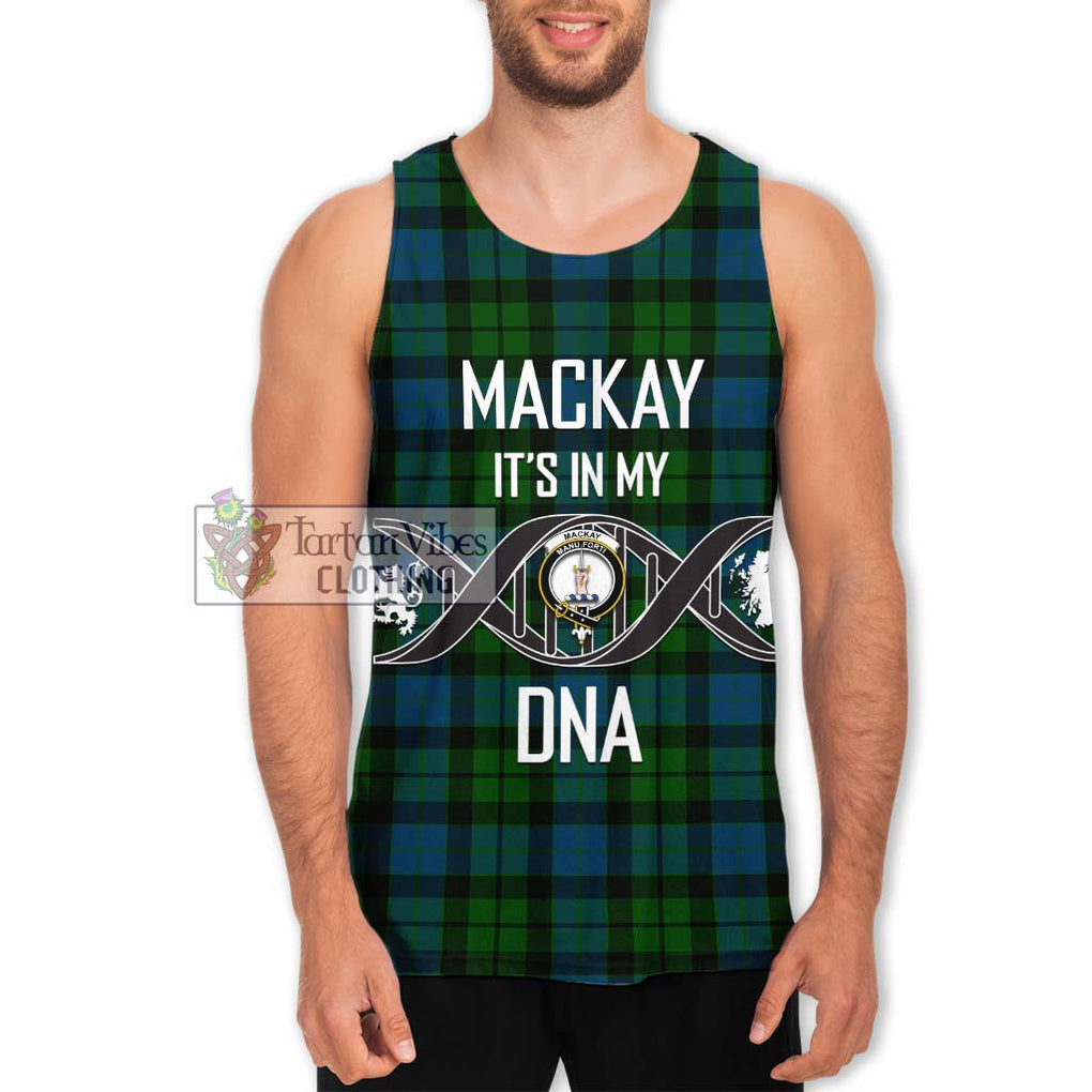 MacKay (McKay) Tartan Men's Tank Top with Family Crest DNA In Me Style Men - Tartanvibesclothing Shop