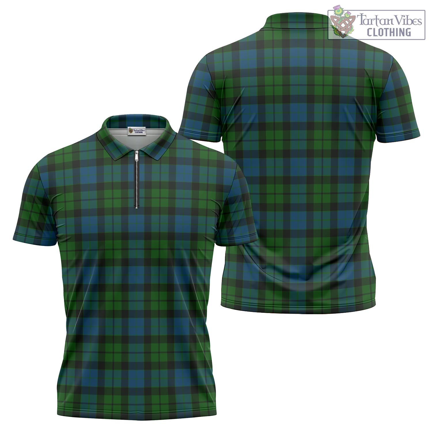 Tartan Vibes Clothing MacKay Modern Tartan Zipper Polo Shirt