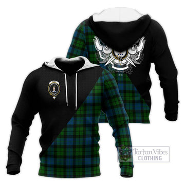 MacKay (McKay) Tartan Knitted Hoodie with Family Crest and Military Logo Style