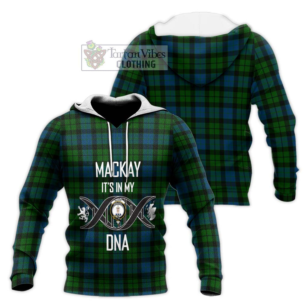 MacKay (McKay) Tartan Knitted Hoodie with Family Crest DNA In Me Style Unisex Knitted Pullover Hoodie - Tartanvibesclothing Shop