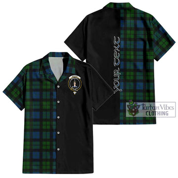 MacKay (McKay) Tartan Short Sleeve Button Shirt with Family Crest and Half Of Me Style