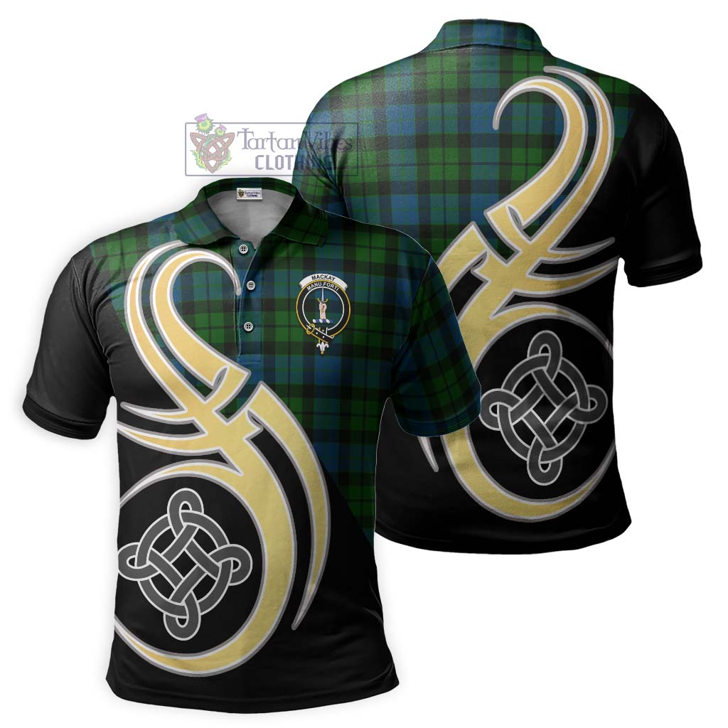 MacKay (McKay) Tartan Polo Shirt with Family Crest and Celtic Symbol Style Kid - Tartan Vibes Clothing