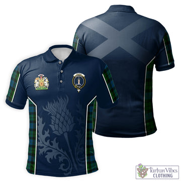 MacKay (McKay) Tartan Men's Polo Shirt with Family Crest and Scottish Thistle Vibes Sport Style