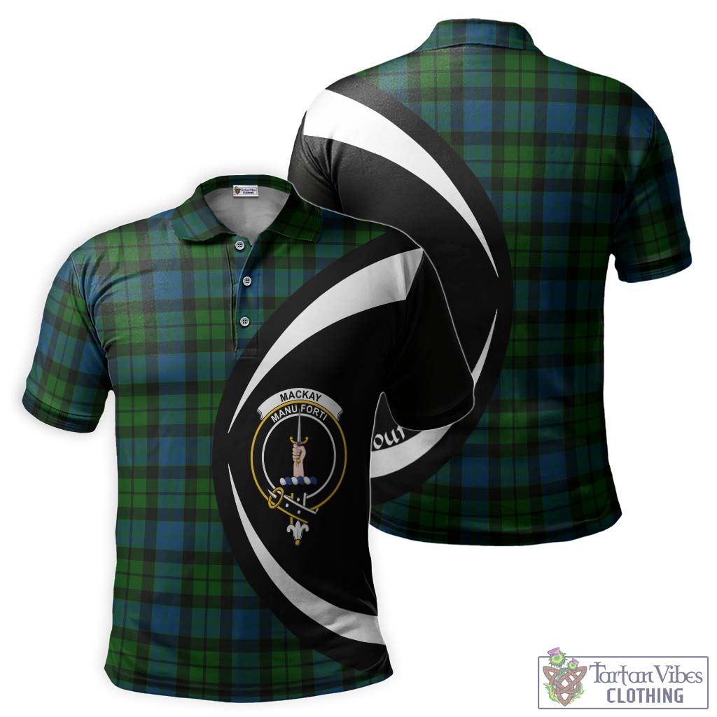 MacKay (McKay) Tartan Men's Polo Shirt with Family Crest Circle Style Kid - Tartan Vibes Clothing