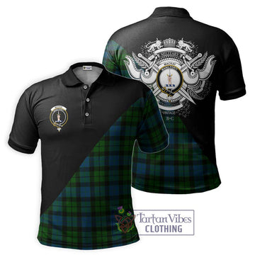 MacKay (McKay) Tartan Polo Shirt with Family Crest and Military Logo Style