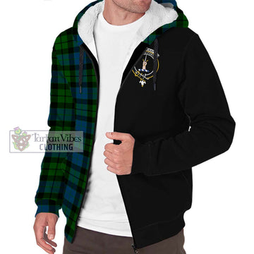 MacKay (McKay) Tartan Sherpa Hoodie with Family Crest and Half Of Me Style