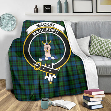 MacKay (McKay) Tartan Blanket with Family Crest