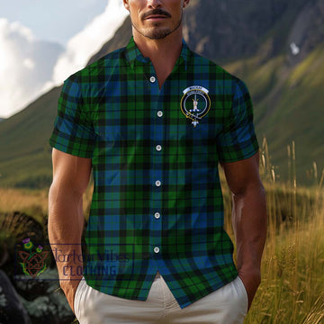 MacKay (McKay) Tartan Cotton Hawaiian Shirt with Family Crest