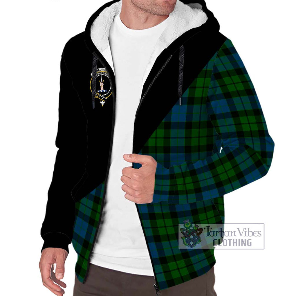 MacKay (McKay) Tartan Sherpa Hoodie with Family Crest and Military Logo Style Unisex S - Tartanvibesclothing Shop