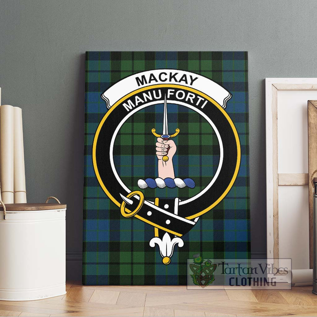 MacKay (McKay) Tartan Canvas Print Wall Art with Family Crest Without Frame - Tartan Vibes Clothing