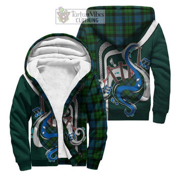 MacKay (McKay) Tartan Sherpa Hoodie with Epic Bagpipe Style