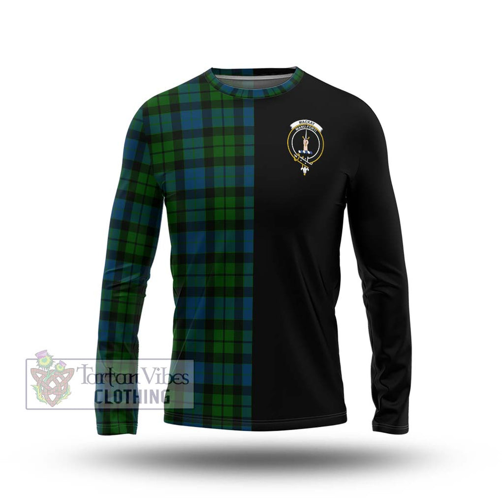 MacKay (McKay) Tartan Long Sleeve T-Shirt with Family Crest and Half Of Me Style Unisex - Tartanvibesclothing Shop