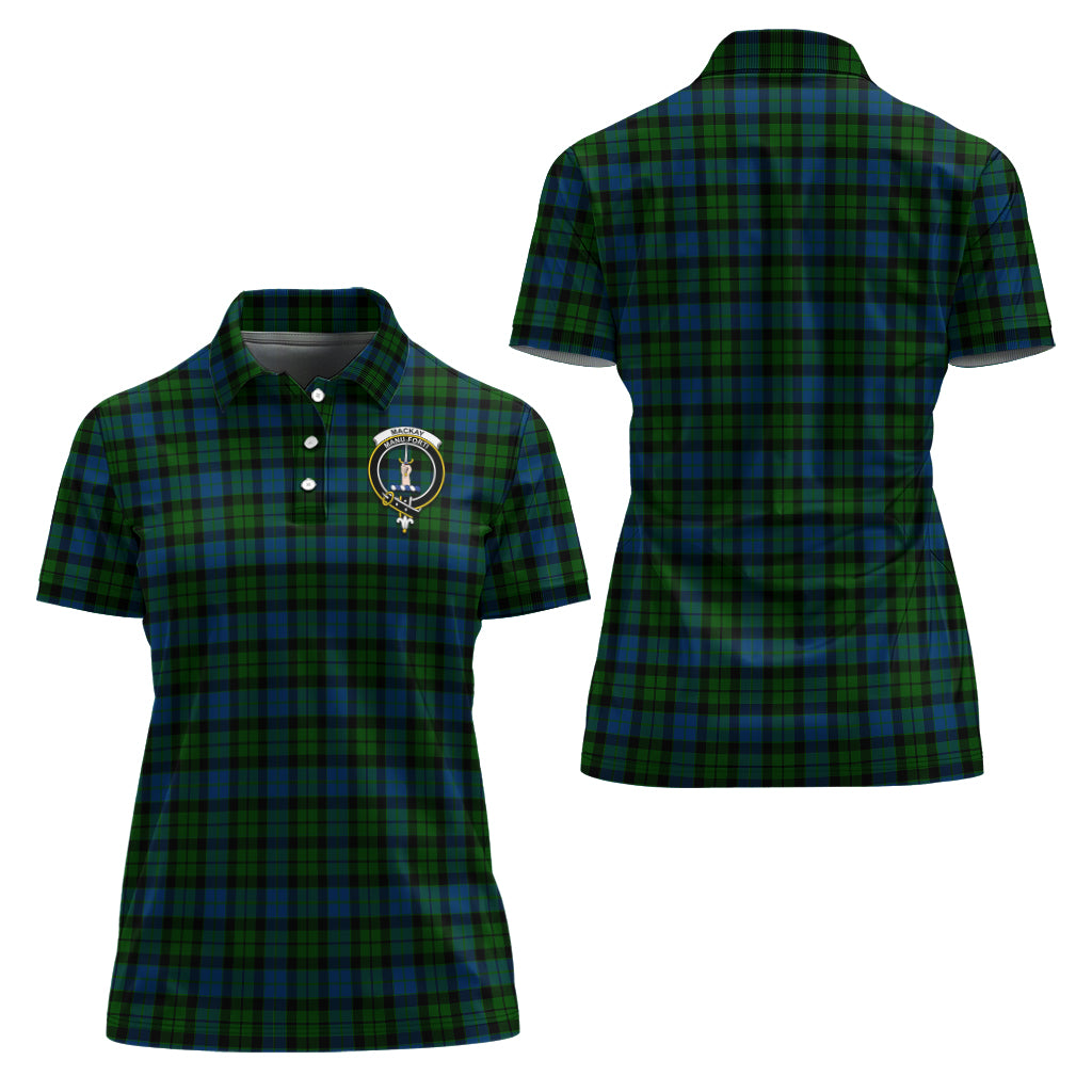 MacKay (McKay) Tartan Polo Shirt with Family Crest For Women Women - Tartan Vibes Clothing