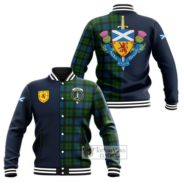 MacKay (McKay) Tartan Baseball Jacket Alba with Scottish Lion Royal Arm Half Style