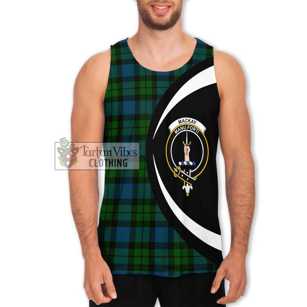 MacKay (McKay) Tartan Men's Tank Top with Family Crest Circle Style Men - Tartan Vibes Clothing