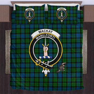 MacKay (McKay) Tartan Bedding Set with Family Crest