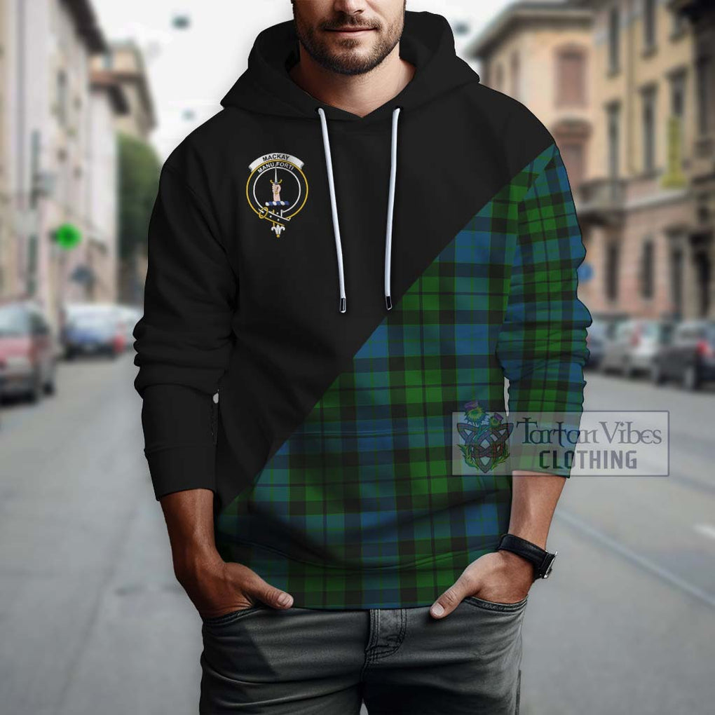 MacKay (McKay) Tartan Hoodie with Family Crest and Military Logo Style - Tartanvibesclothing Shop