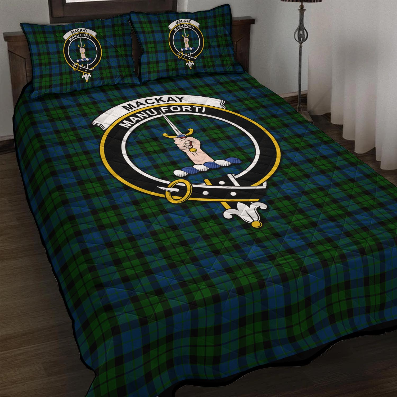 MacKay (McKay) Tartan Quilt Bed Set with Family Crest - Tartan Vibes Clothing