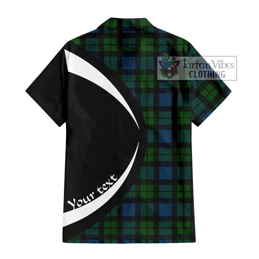 MacKay (McKay) Tartan Short Sleeve Button Up with Family Crest Circle Style - Tartan Vibes Clothing