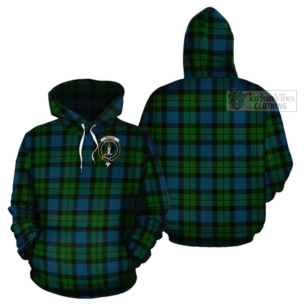 MacKay (McKay) Tartan Cotton Hoodie with Family Crest Pullover Hoodie - Tartan Vibes Clothing