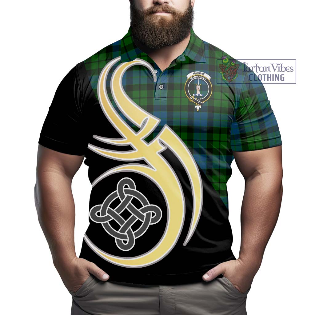 MacKay (McKay) Tartan Polo Shirt with Family Crest and Celtic Symbol Style - Tartan Vibes Clothing