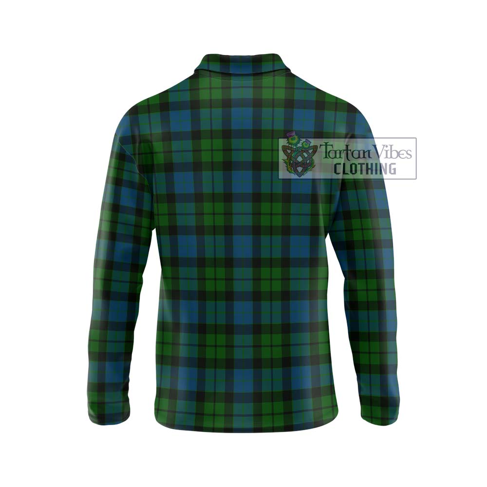 MacKay (McKay) Tartan Long Sleeve Polo Shirt with Family Crest DNA In Me Style - Tartanvibesclothing Shop