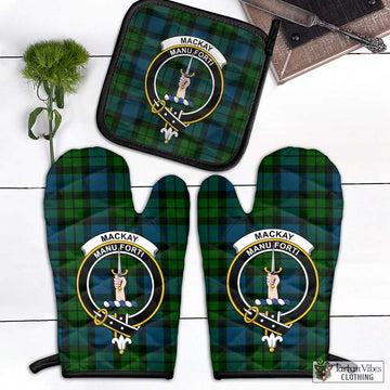 MacKay (McKay) Tartan Combo Oven Mitt & Pot-Holder with Family Crest