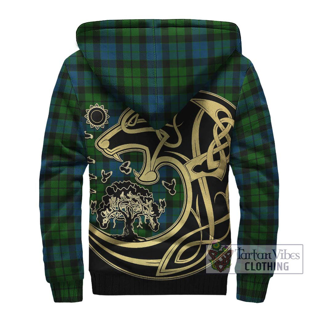 MacKay (McKay) Tartan Sherpa Hoodie with Family Crest Celtic Wolf Style - Tartan Vibes Clothing