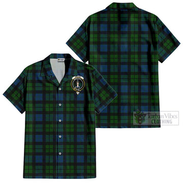 MacKay (McKay) Tartan Cotton Hawaiian Shirt with Family Crest