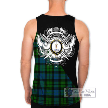 MacKay (McKay) Tartan Men's Tank Top with Family Crest and Military Logo Style