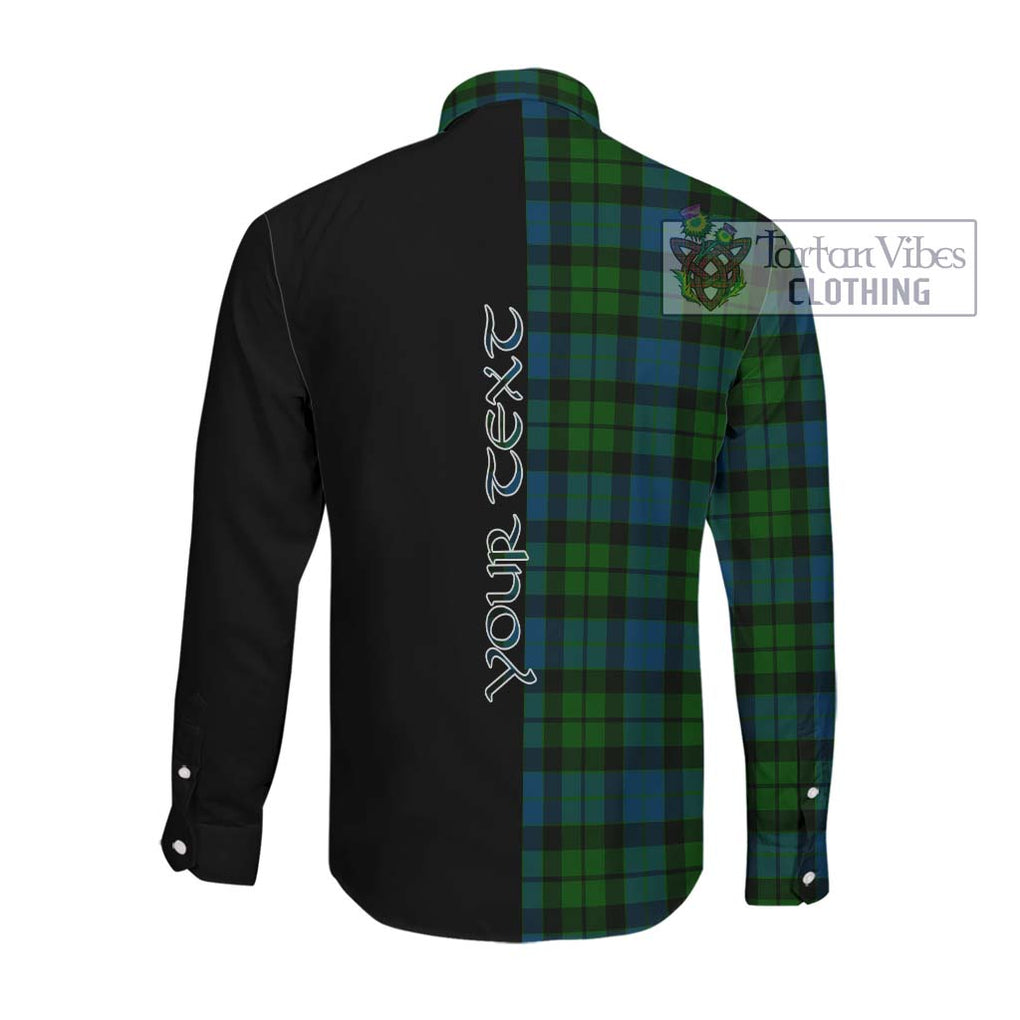 MacKay (McKay) Tartan Long Sleeve Button Shirt with Family Crest and Half Of Me Style Men's Shirt - Tartanvibesclothing Shop