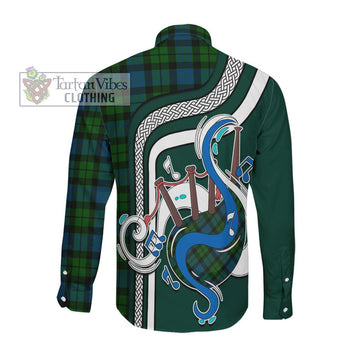 MacKay (McKay) Tartan Long Sleeve Button Shirt with Epic Bagpipe Style