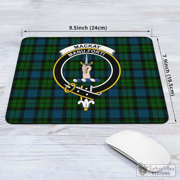 MacKay (McKay) Tartan Mouse Pad with Family Crest