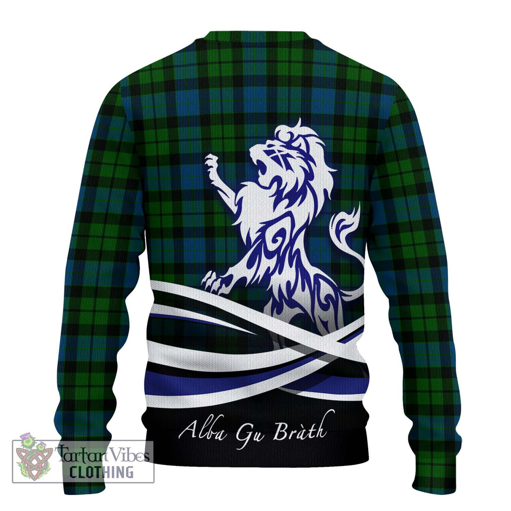 MacKay (McKay) Tartan Knitted Sweater with Alba Gu Brath Regal Lion Emblem - Tartanvibesclothing Shop