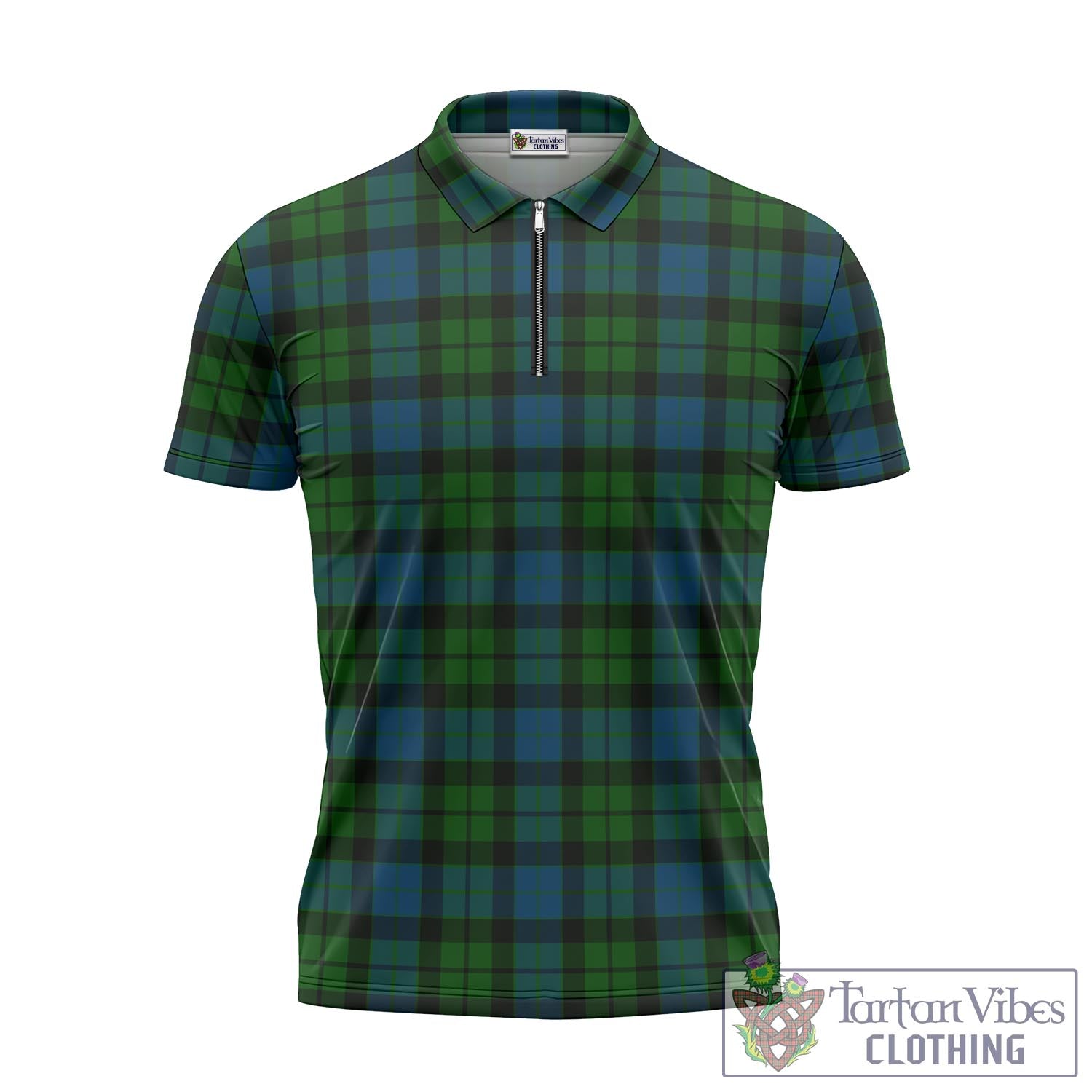 Tartan Vibes Clothing MacKay Modern Tartan Zipper Polo Shirt