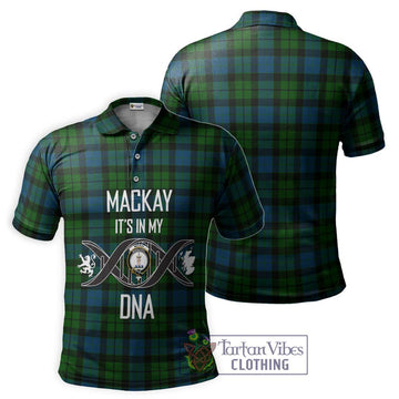 MacKay (McKay) Tartan Polo Shirt with Family Crest DNA In Me Style