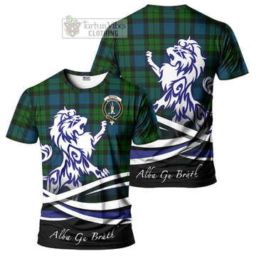 MacKay (McKay) Tartan Cotton T-shirt with Alba Gu Brath Regal Lion Emblem