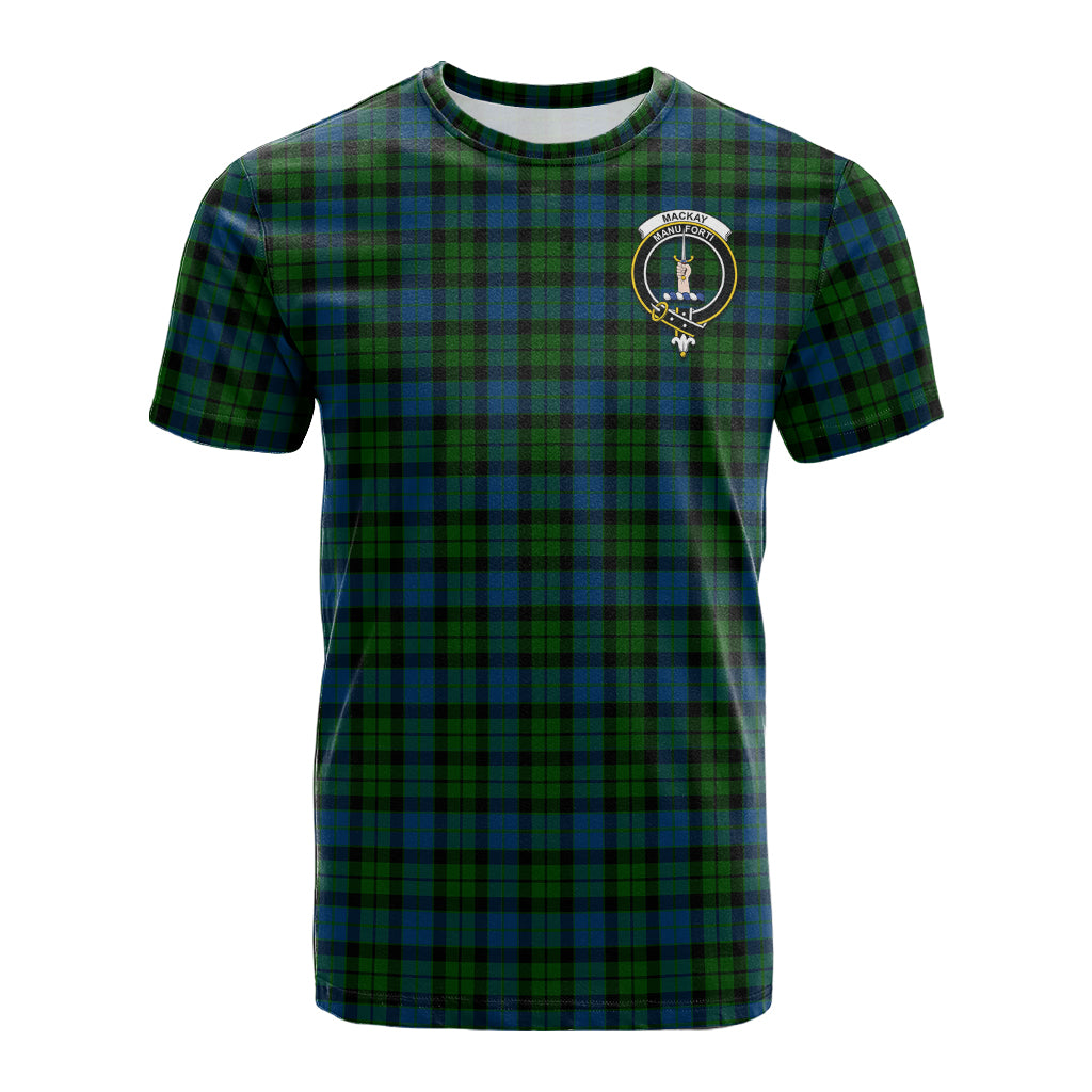 MacKay (McKay) Tartan T-Shirt with Family Crest - Tartan Vibes Clothing