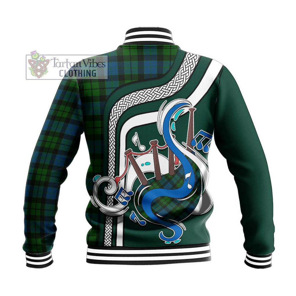 Tartan Vibes Clothing MacKay Modern Tartan Baseball Jacket with Epic Bagpipe Style