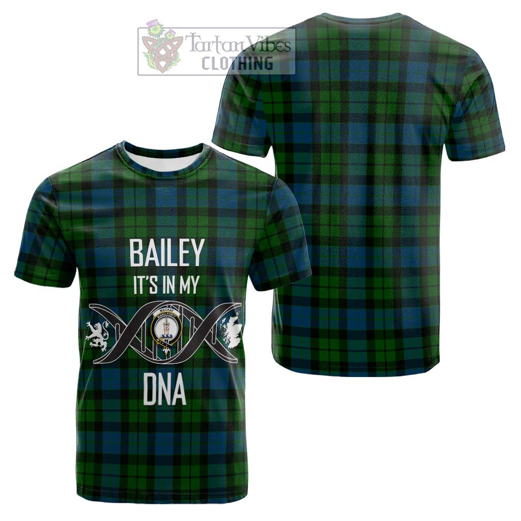 Tartan Vibes Clothing MacKay Modern Tartan Cotton T-shirt with Family Crest DNA In Me Style