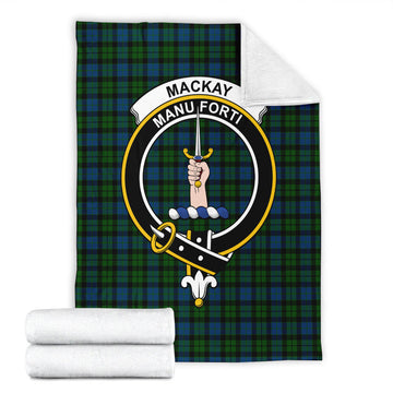 MacKay (McKay) Tartan Blanket with Family Crest